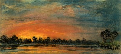 Naplemente a londoni Chelsea-ben alkotó: Frederick (attr. to) Barnard
