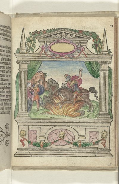 Jelenet Marcus Curtius hőstettével, 1578 alkotó: Antoni van Leest