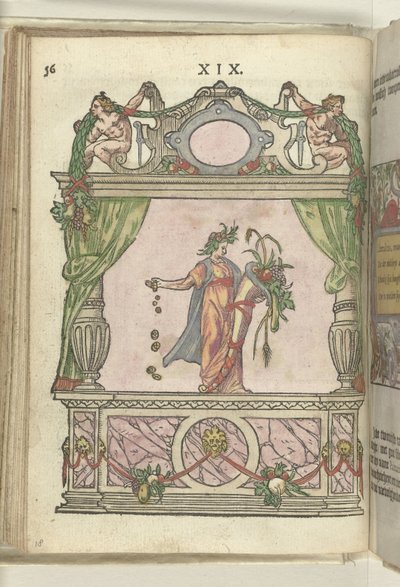 Színpad a nagylelkűség megszemélyesítésével (Liberalitas), 1578 alkotó: Antoni van Leest
