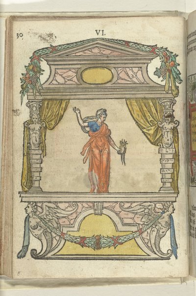 Színpad a Szorgalom megszemélyesítésével (Diligentia), 1578 alkotó: Antoni van Leest