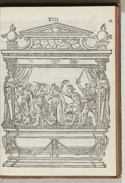 Második díszített állványzat színpaddal: a herceg elűzi Háborút és viszályt, 1577 alkotó: Antoni van Leest