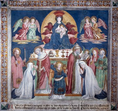 Szent Francesca Romana élete: Karácsony napján alkotó: Antoniazzo Romano
