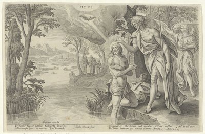 Doop van Christ Bibliai színház (...) (sorozat címe) alkotó: Antonie Wierix (II)