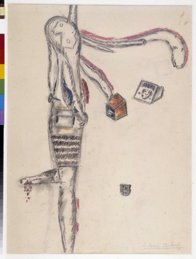 Antonin Artaud (1896-1948) rajza. 1945 Dim cm 63X48 Musee Cantini, Marseille. alkotó: Antonin Artaud