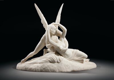 Ámor csókja által újjáélesztett psziché, 1860 körül (márvány) alkotó: Antonio (after) Canova