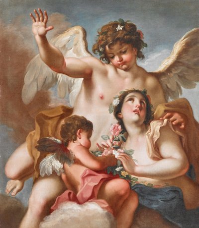 Zephyrus, Flora és Cupido alkotó: Antonio Balestra