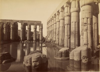 III. Amenhotep elárasztott udvara a luxori templomban alkotó: Antonio Beato