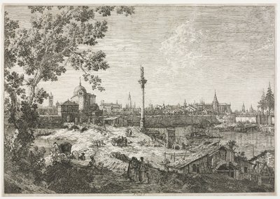 Panoráma egy város a folyón alkotó: Antonio Canaletto