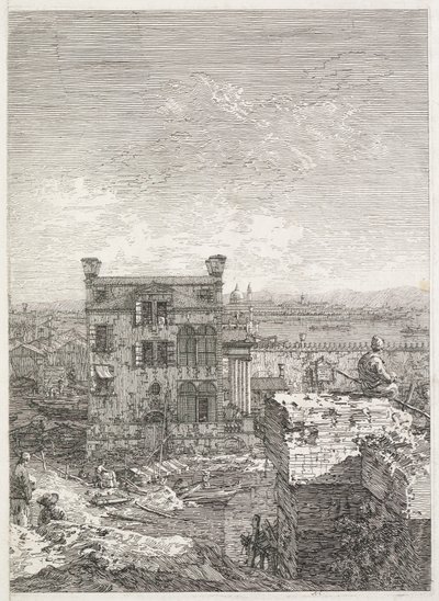 Nézetek: Hat oszloppal körülvett ház, 1735-1746. alkotó: Giovanni Antonio Canal