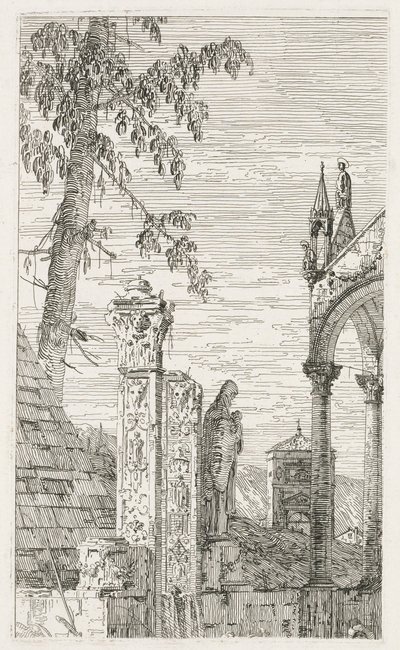 Nézetek: Szobrászat töredékei, 1735-1746. alkotó: Giovanni Antonio Canal