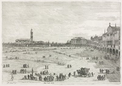 Kilátás: Prà della Valle, Padova alkotó: Antonio Canaletto