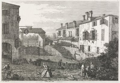 Kilátás: Dolo csatorna zsilipje alkotó: Antonio Canaletto
