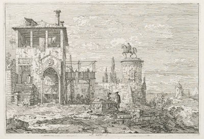 Nézetek: A lovas emlékmű, 1735-1746. alkotó: Giovanni Antonio Canal
