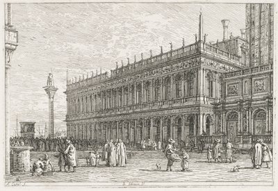 Megtekintés: Könyvtár, Velence alkotó: Antonio Canaletto