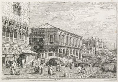 Kilátás: A börtön, Velence alkotó: Antonio Canaletto