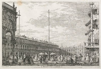 Kilátás: Az ügyészi palota és a Szent Gémieni templom, Velence alkotó: Antonio Canaletto