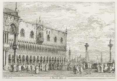 Nézetek: A Kiáltvány Köve Velencében, 1735-1746. alkotó: Giovanni Antonio Canal