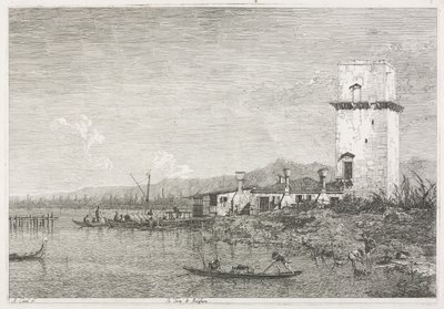 Kilátás: Malghera tornya alkotó: Antonio Canaletto