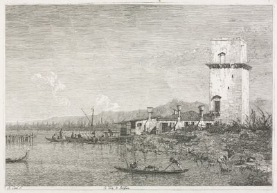 Nézetek: Malghera tornya, 1735-1746. alkotó: Giovanni Antonio Canal