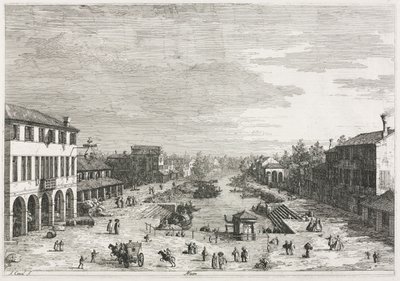 Kilátások: Mestre, Velence tartomány városának kilátásai, 1735-1746. alkotó: Giovanni Antonio Canal