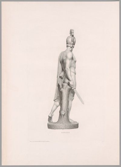 Ettore, oldalnézet, az Oeuvre de Canova-ból alkotó: Antonio Canova