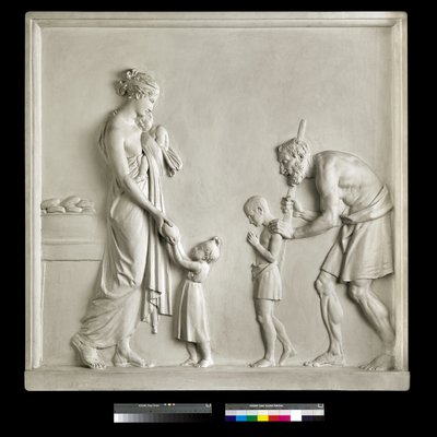 Az éhezők etetése, 1795 (gipsz) alkotó: Antonio Canova