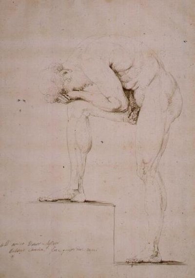 Meztelen férfi síró (ceruza papíron) alkotó: Antonio Canova