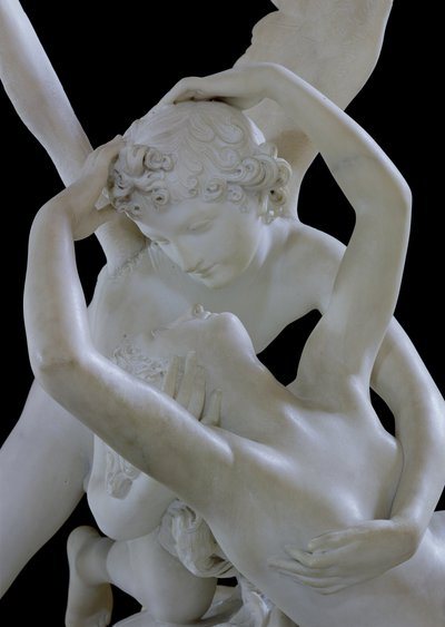 A psziché újjáéledt Cupido csókja, az 123192-es márványrészlet alkotó: Antonio Canova