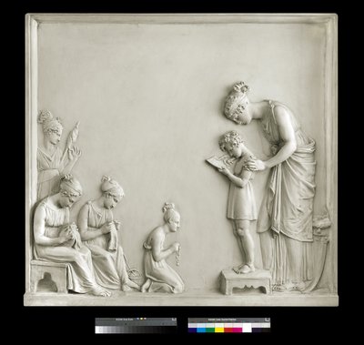 Tanítás, 1795 (gipsz) alkotó: Antonio Canova