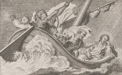 Krisztus egy hajón halászokkal, kb. 1760-93. alkotó: Antonio Capellan