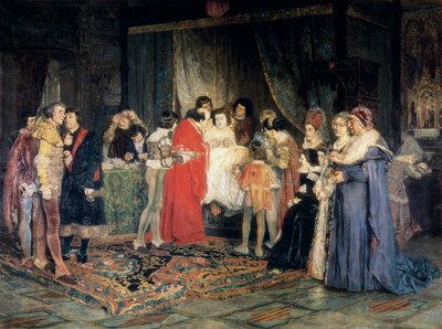 I. Ferdinánd halála, Antoni Casanova i Estorach festménye alkotó: Antonio Casanova y Estorach