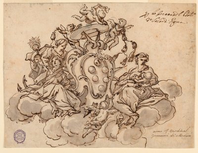 Mennyezeti (?) festmény terve Francesco Maria de