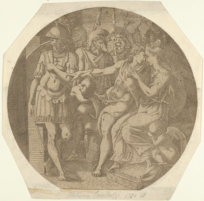 Egy férfi búcsúzik egy nőtől, 1540-45. alkotó: Antonio Fantuzzi