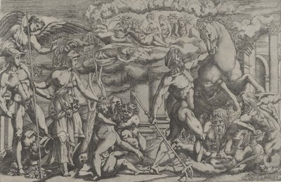 Verseny Neptunusz és Athéné között, 1540-45. alkotó: Antonio Fantuzzi