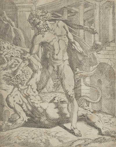 Herkules és Kákusz, 1540-45. alkotó: Antonio Fantuzzi