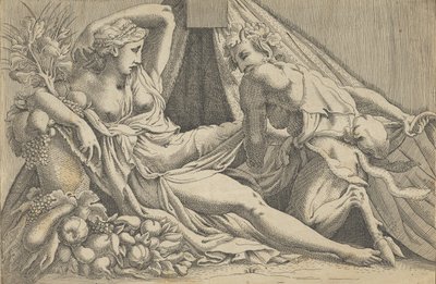 Jupiter és Antiope, 1540-45. alkotó: Antonio Fantuzzi