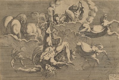 Phaeton bukása, 1545. alkotó: Antonio Fantuzzi