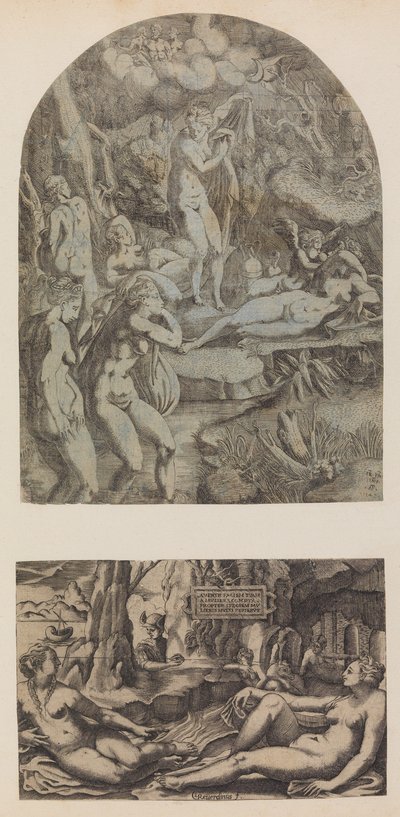 Vénusz és nimfák fürdőzése, 1543. alkotó: Antonio Fantuzzi