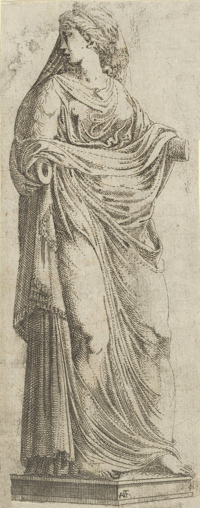 Jobbra fordult nő, 1540-45. alkotó: Antonio Fantuzzi