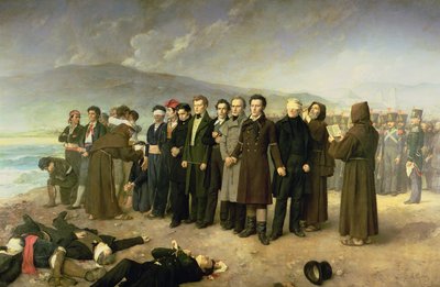 Jose Maria de Torrijos y Uriarte (1791-1831) és társai kivégzése 1831-ben, 1888-ban alkotó: Antonio Gisbert