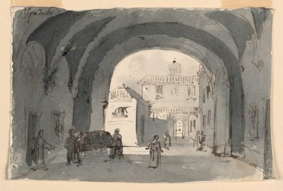 Színpadtervezés, Bresciai Kórház alkotó: Antonio Giuseppe Basoli