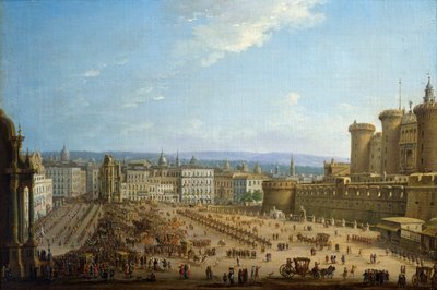 Négy Oltár Fesztiválja Nápolyban, 1757 körül, Antonio Joli (1700-1777), olaj, vászon, 52,1x78,7, Olaszország alkotó: Antonio Joli