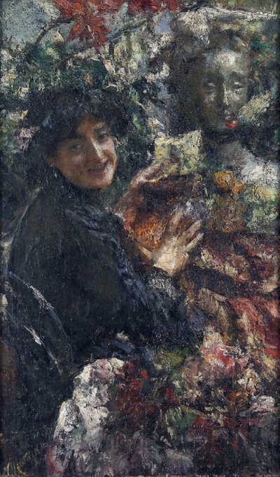 "Aurelia" Cornacchia (varjú) becenevű római modell portréja Antonio Mancini (1852-1930) festménye, olaj, vászon, 94 x 59,7 cm, 1906 körül Londoni Nemzeti Galéria alkotó: Antonio Mancini