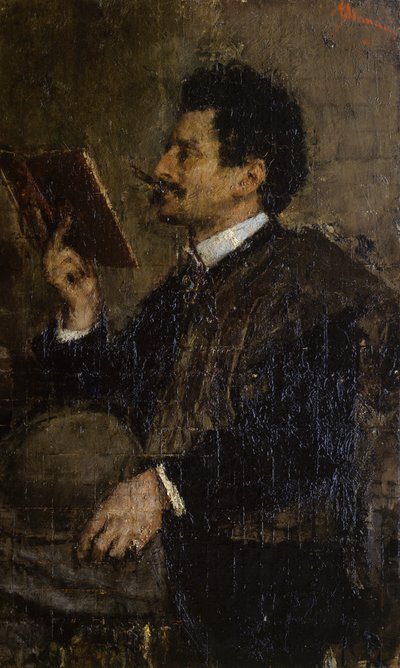 Saverio Kambo kritikus portréja alkotó: Antonio Mancini