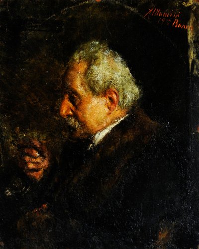A művész apjának portréja alkotó: Antonio Mancini