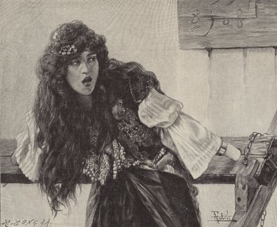 A rágalmazó (metszet) alkotó: Antonio Maria Fabres y Costa