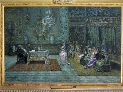 A tanítás felülvizsgálata a granadai plébánián, 19. század vége (olaj) alkotó: Antonio Munoz Degrain