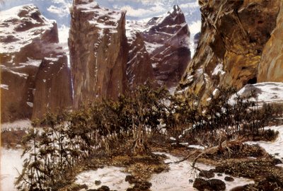 Roncesvalles (vagy spanyolul Roncesvalles). Észak-Spanyolország tája. Antoni MUNOZ i DEGRAIN (1841-1924) festménye, 19. század vége. Olajfestmény. Spanyolország, Valencia, Museo de Bellas Artes San Pio V. alkotó: Antonio Munoz Degrain