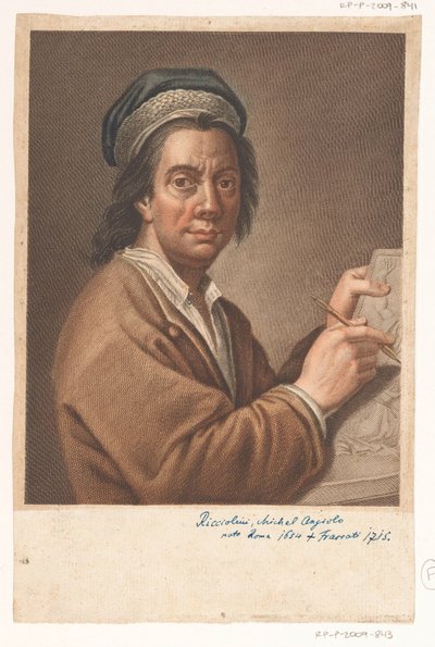Michelangelo Ricciolini művész portréja alkotó: Antonio Pazzi