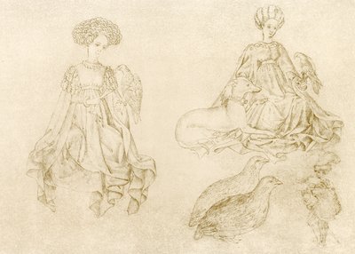 Nők sólyom és agár alkotó: Antonio Pisanello